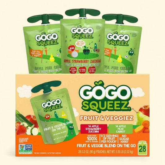 GoGo SqueeZ Fruit & VeggieZ Applesauce Pouches, 3.2 oz., 28 pk.