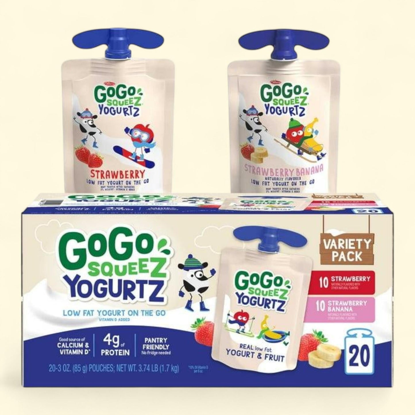 GoGo Squeez Yogurtz, 3 oz., 20 ct.