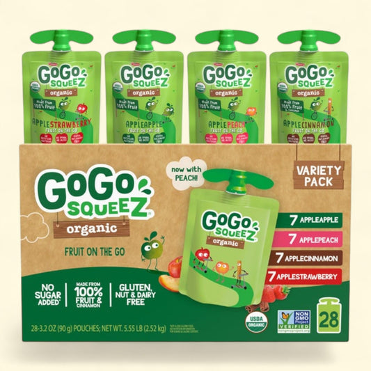 GoGo SqueeZ, Organic Applesauce, 3.2 oz, 28-Count