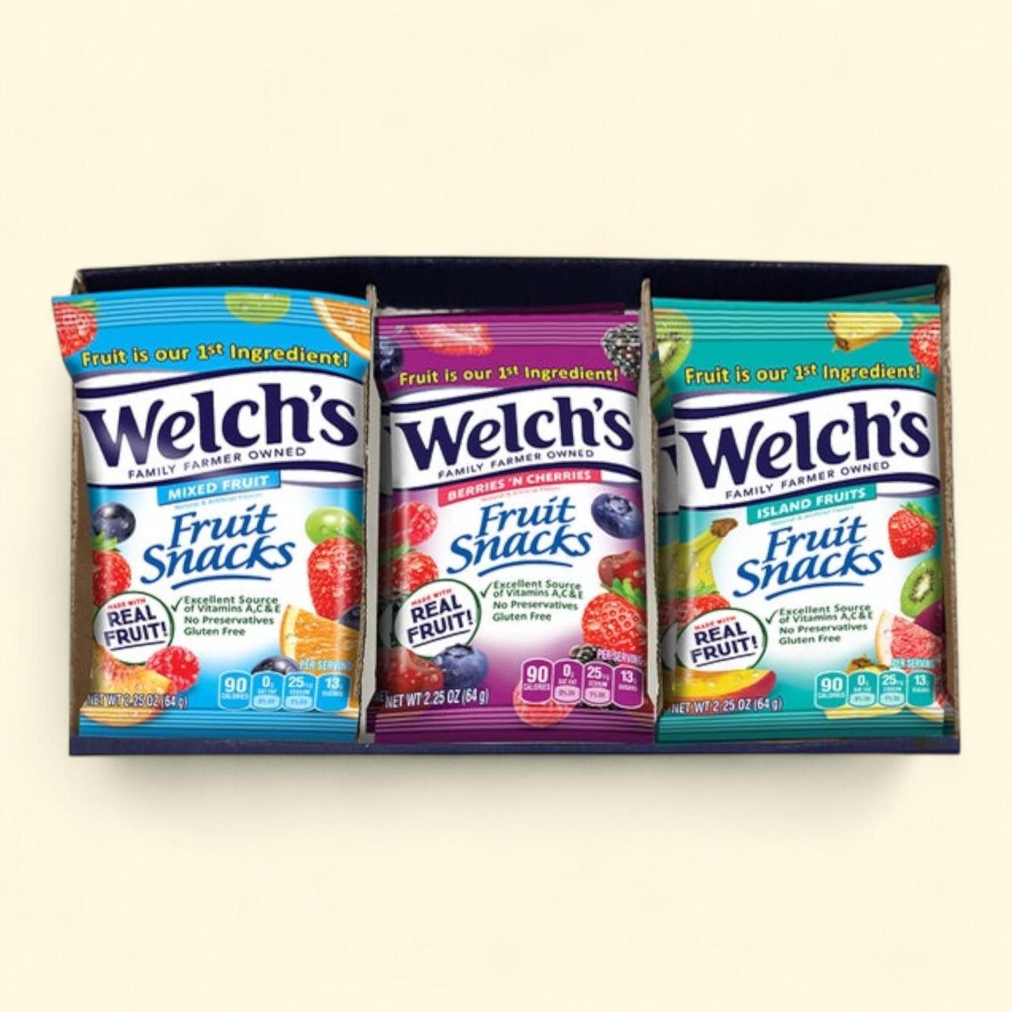 Welch's Fruit Snacks, Variety Pack, 2.25 oz, 20-count