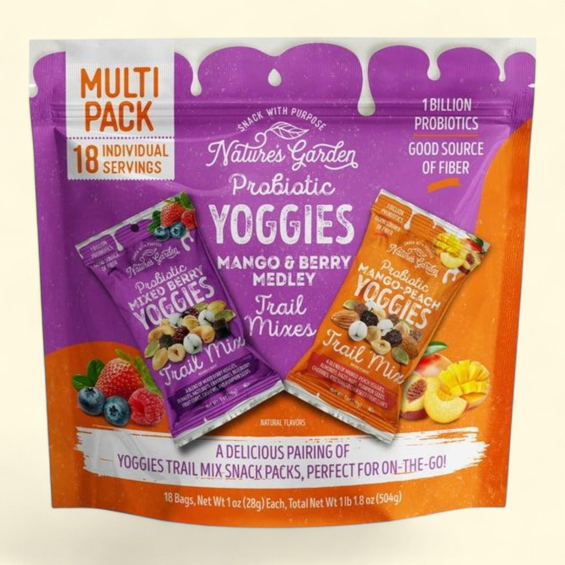 Yoggies Trail Mix, Mango and Berry Mix, 1 oz. 18 pk. — authentic US product shipped worldwide by Treatspree