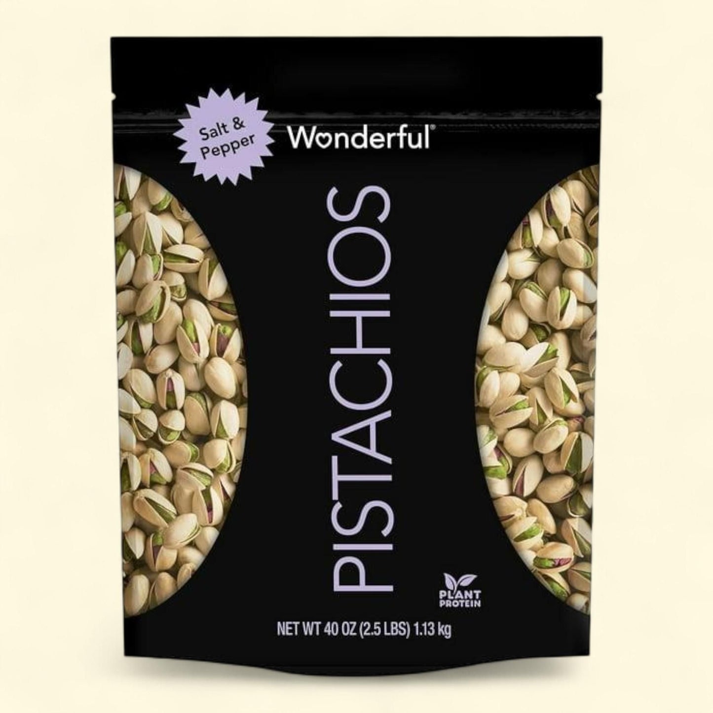 Wonderful Salt & Pepper Pistachios, 40 oz.