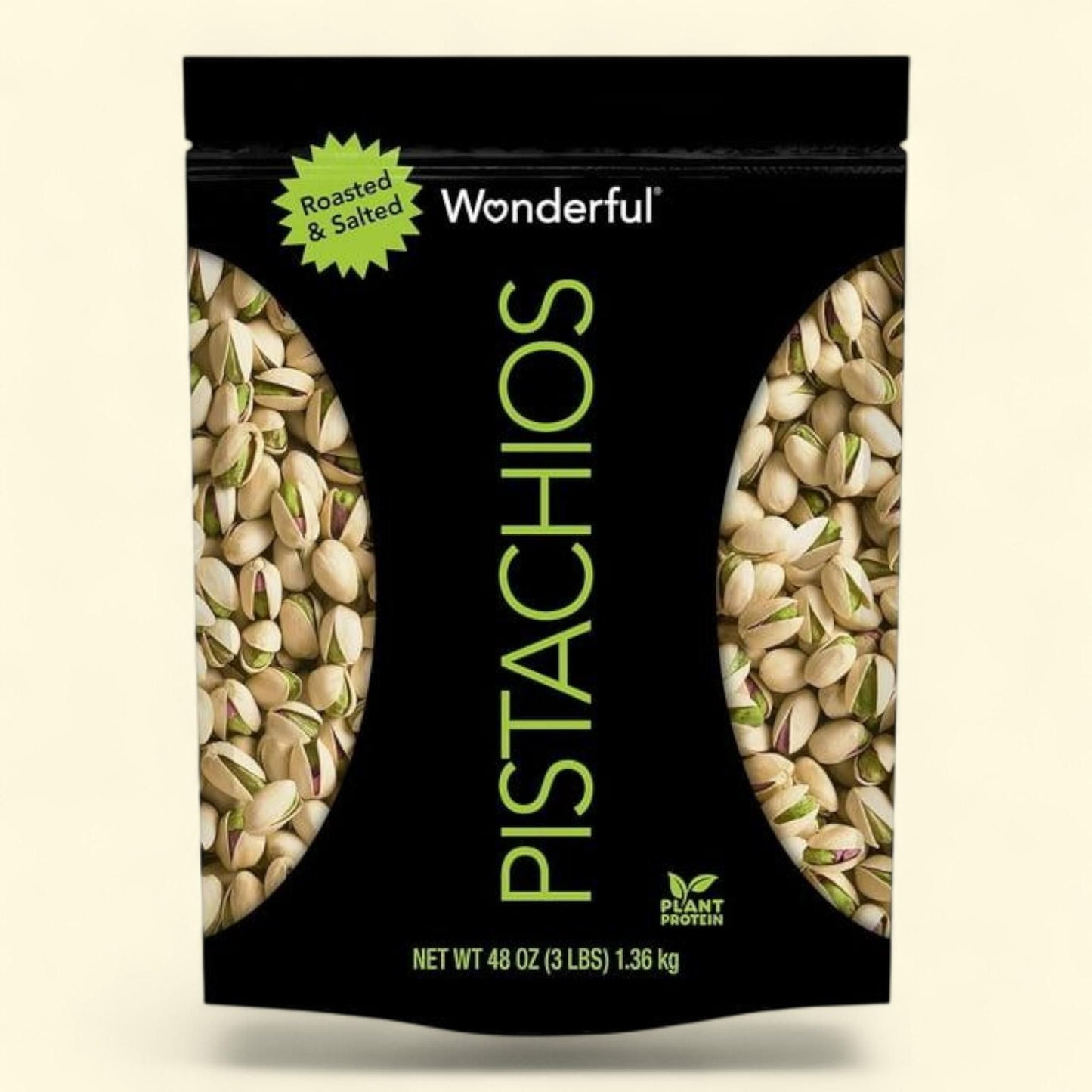Wonderful Pistachios, Roasted & Salted, 48 oz.