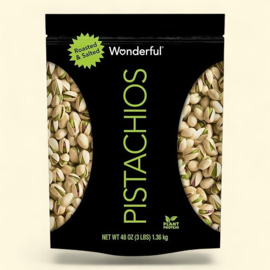 Wonderful Pistachios, Roasted & Salted, 48 oz.