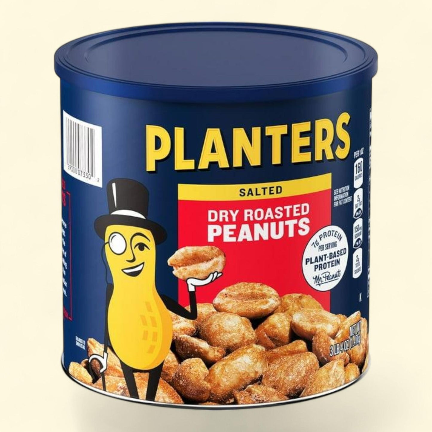 Planters Dry Roasted Peanuts Canister, 52 oz. — authentic US product shipped worldwide by Treatspree