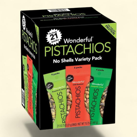 Wonderful Pistachios, Variety Pack, 0.75 oz., 21 pk.