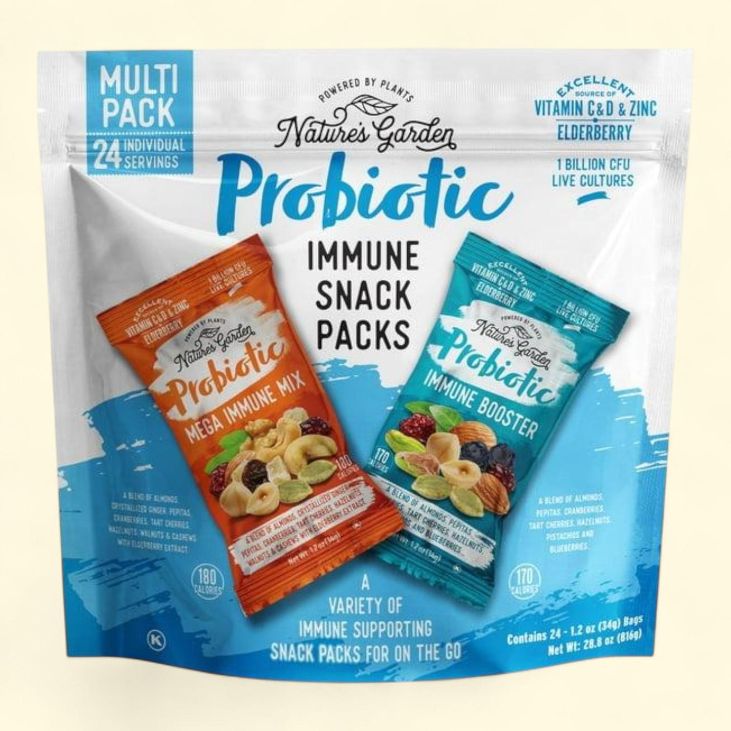 Nature's Garden Probiotic Immune Booster Trail Mix, 1.2 oz., 24 pk.