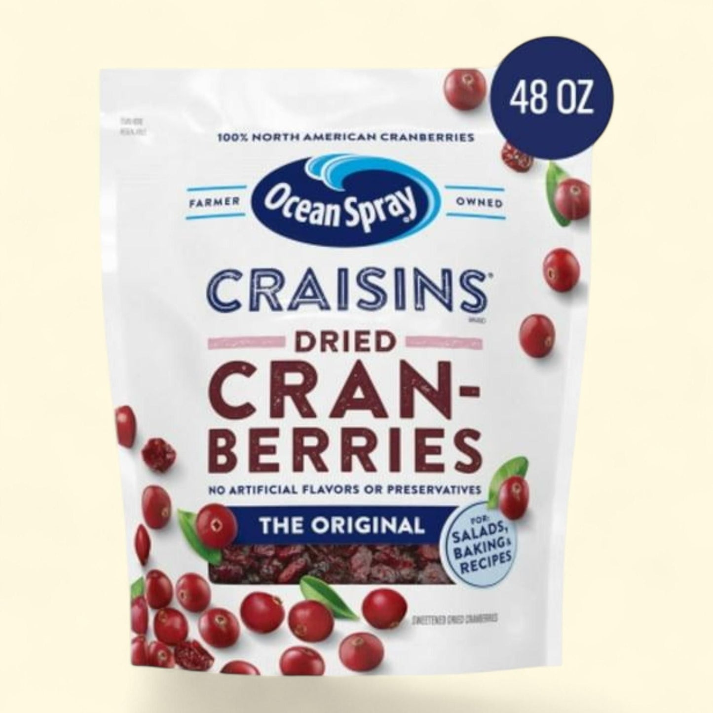 Ocean Spray Craisins, Original Dried Cranberries, 48 oz.