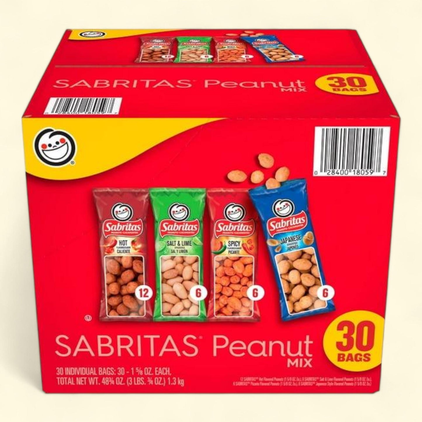 Sabritas Peanuts Variety Pack, 30 pk.