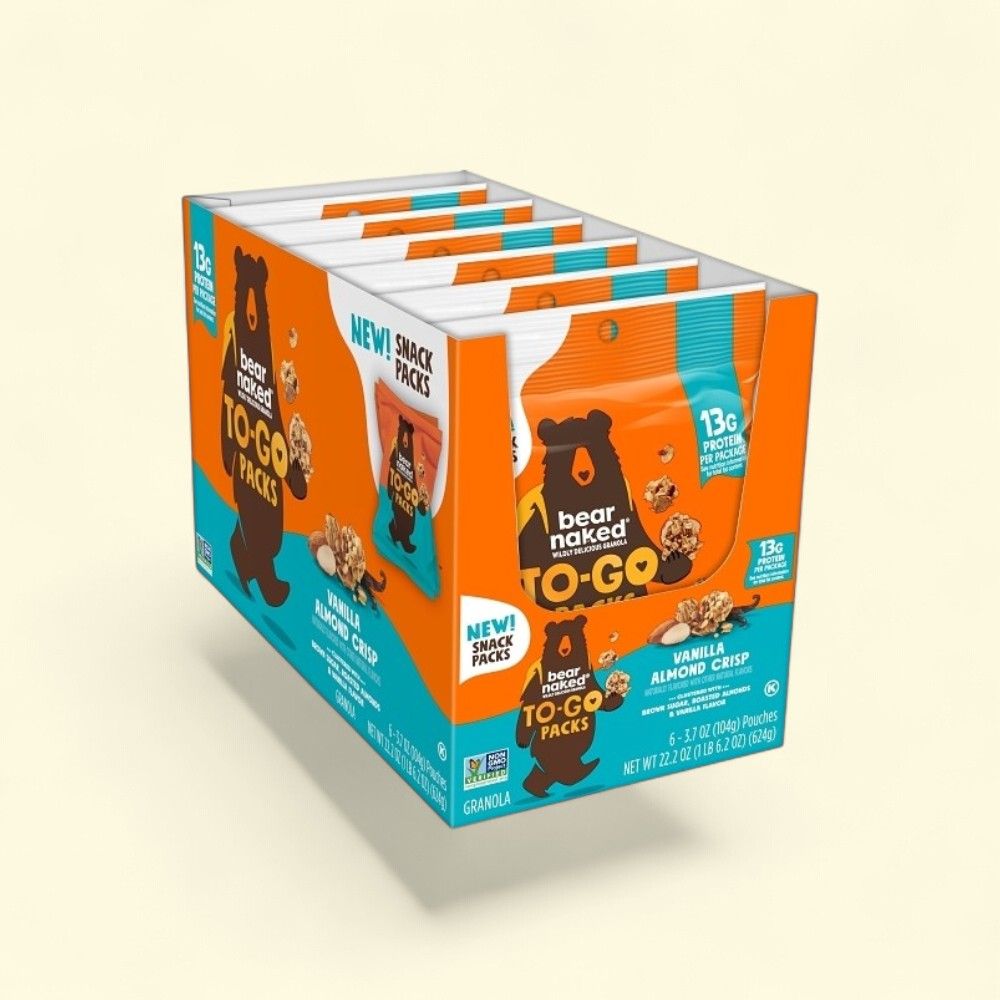 Bear Naked Vanilla Almond Granola Pouch (6 x 3.7oz) — authentic US product shipped worldwide by Treatspree