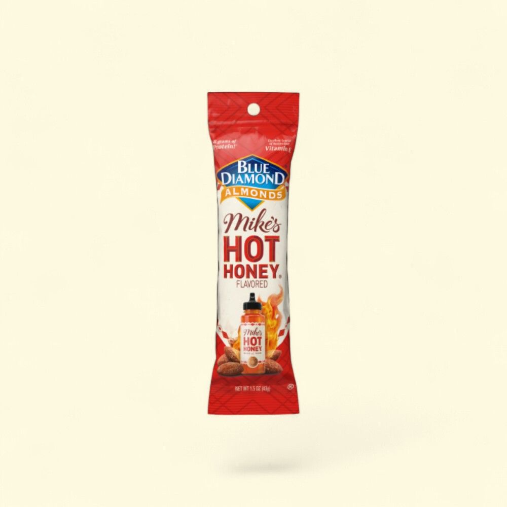Blue Diamond Mike's Hot Honey Almonds, 12 x 1.5oz Packs — authentic US product shipped worldwide by Treatspree