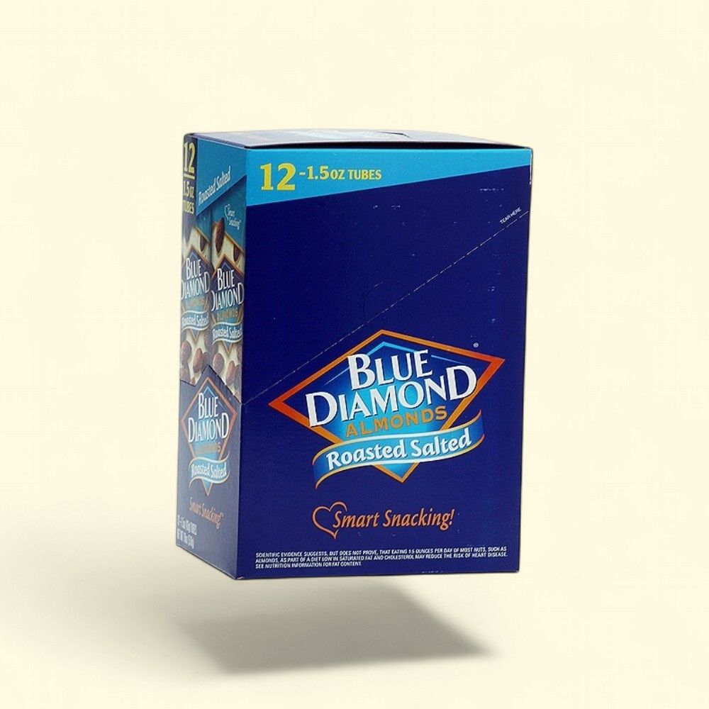 Blue Diamond Roasted Salted Almonds, 12-Count Snack Packs — authentic US product shipped worldwide by Treatspree
