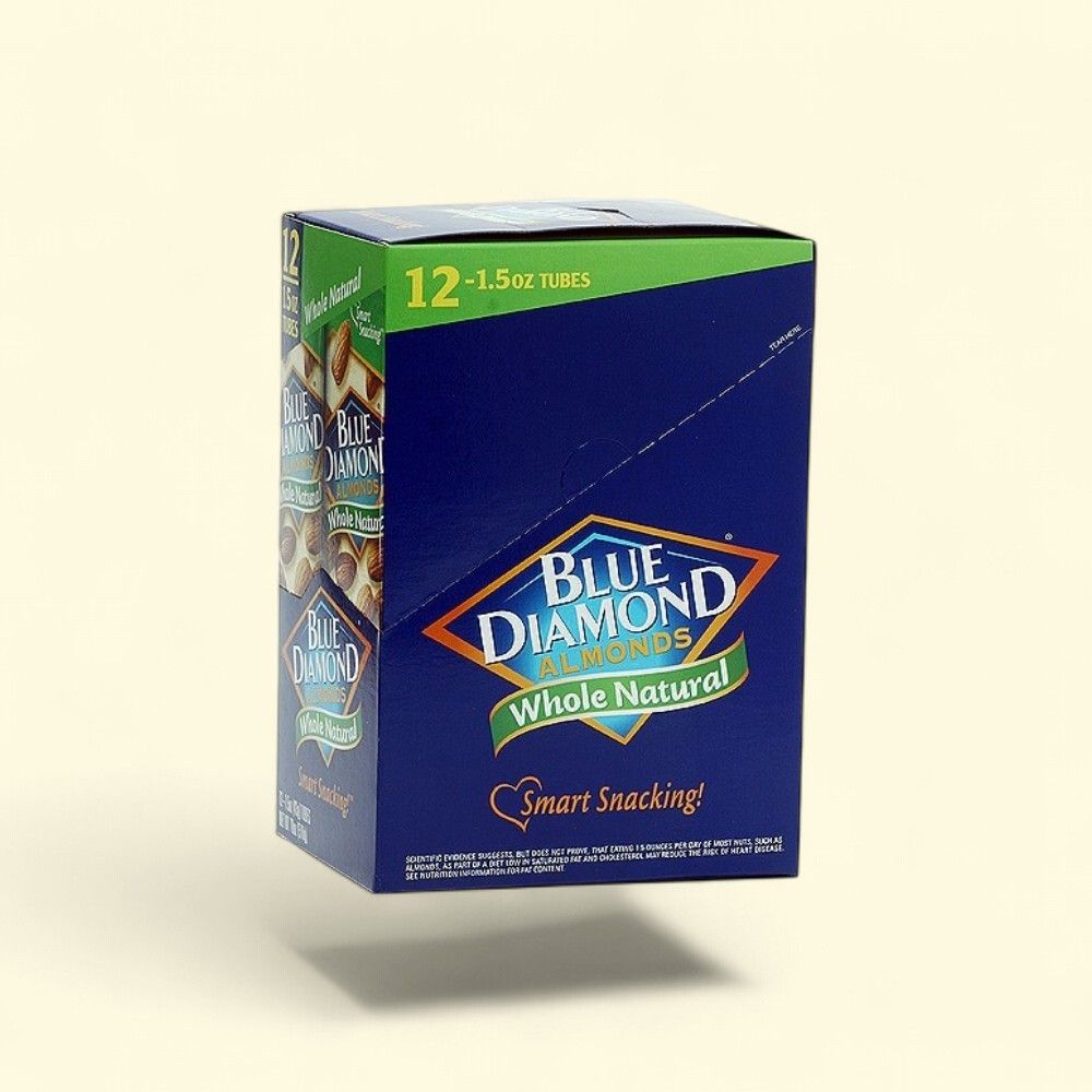 Blue Diamond Whole Unsalted Almonds, 12 Count — authentic US product shipped worldwide by Treatspree