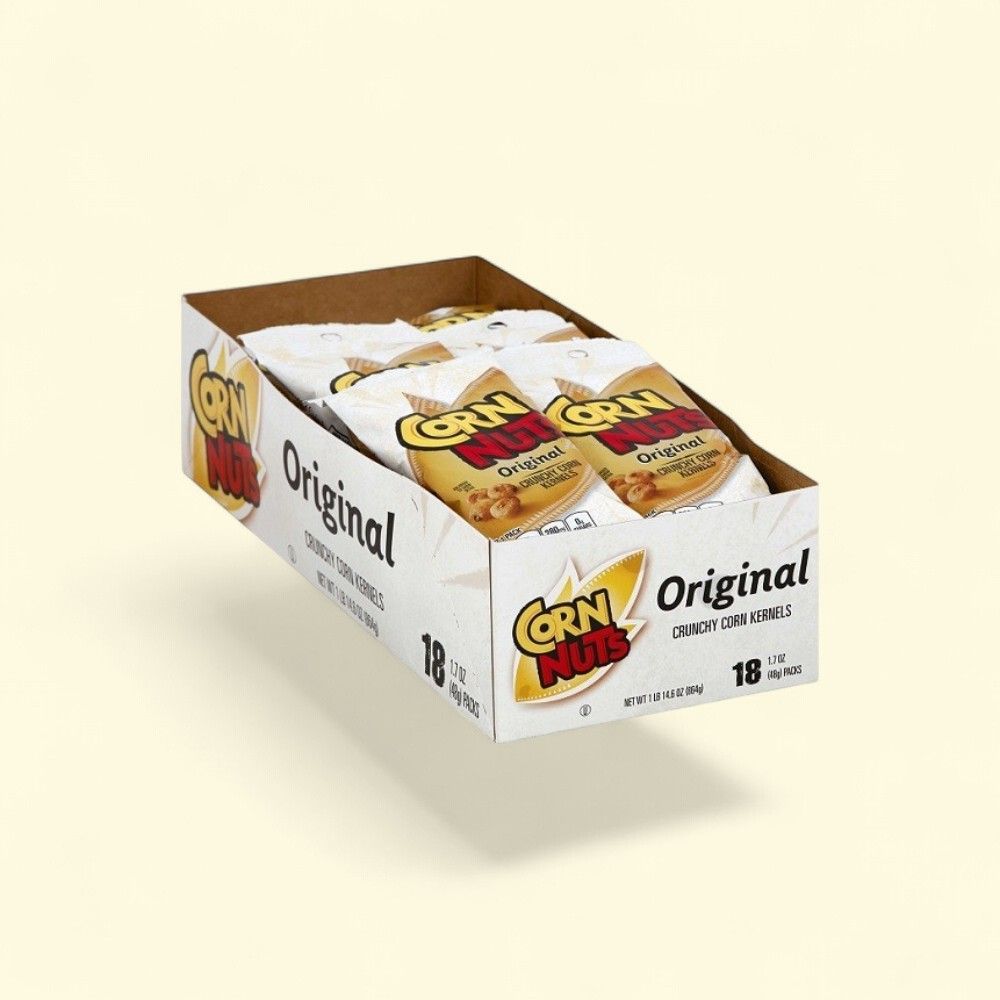 CORN NUTS Original Crunchy Corn Kernels - 18 Count Snack Packs — authentic US product shipped worldwide by Treatspree