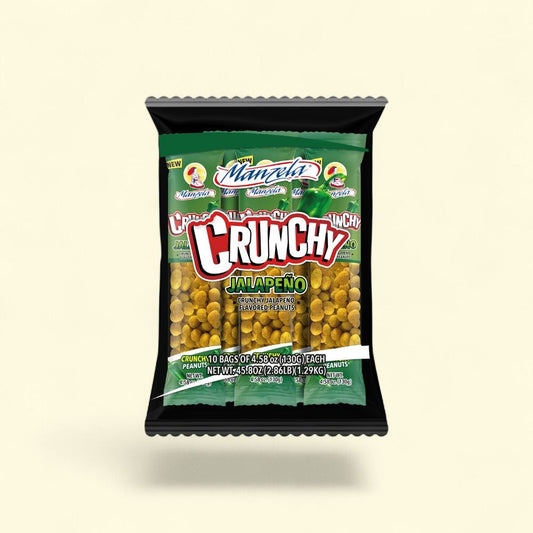 Manzela Jalapeño Crunchy Peanuts - 10 Count, 4.58oz Pack — authentic US product shipped worldwide by Treatspree