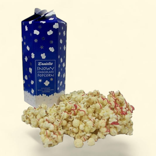 Snowy White Chocolate Popcorn, 8 oz. — authentic US product shipped worldwide by Treatspree