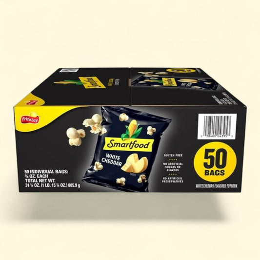 Smartfood White Cheddar Cheese Popcorn, 0.625 oz., 50 pk.