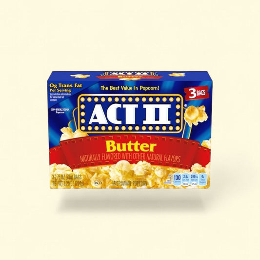 ACT II Butter Microwave Popcorn, 3 x 2.75oz — authentic US product shipped worldwide by Treatspree