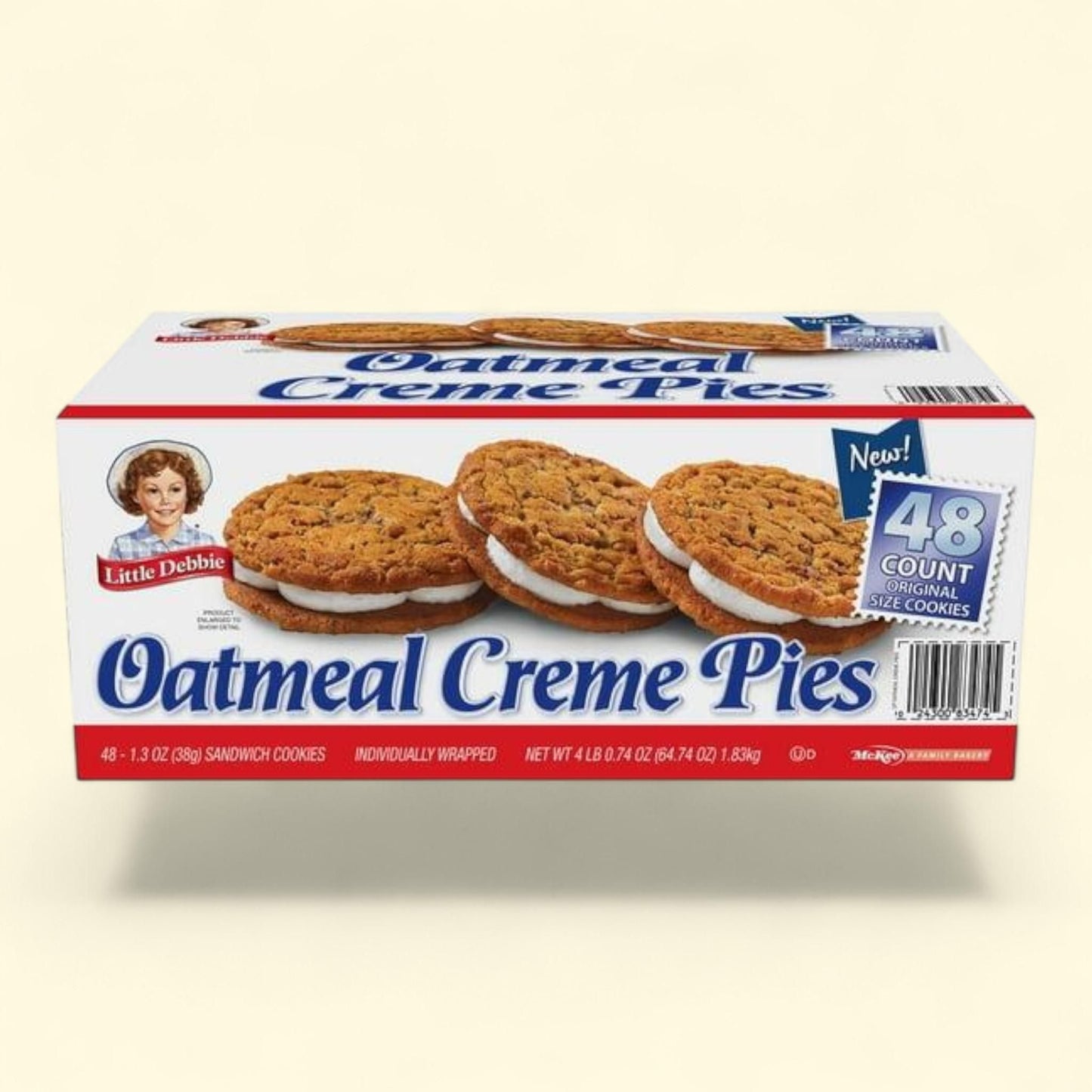 Little Debbie Oatmeal Creme Pies, 37 g, paquet de 48