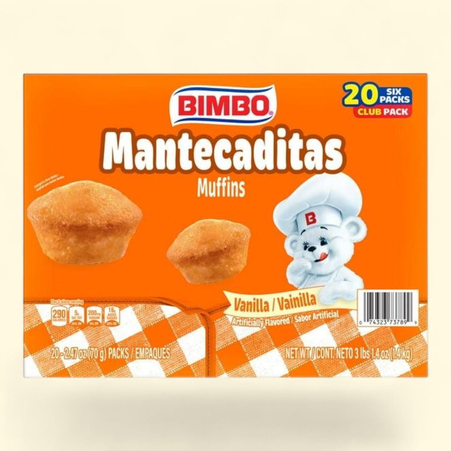 Bimbo Mantecaditas Vanilla Muffins, 20 pk.
