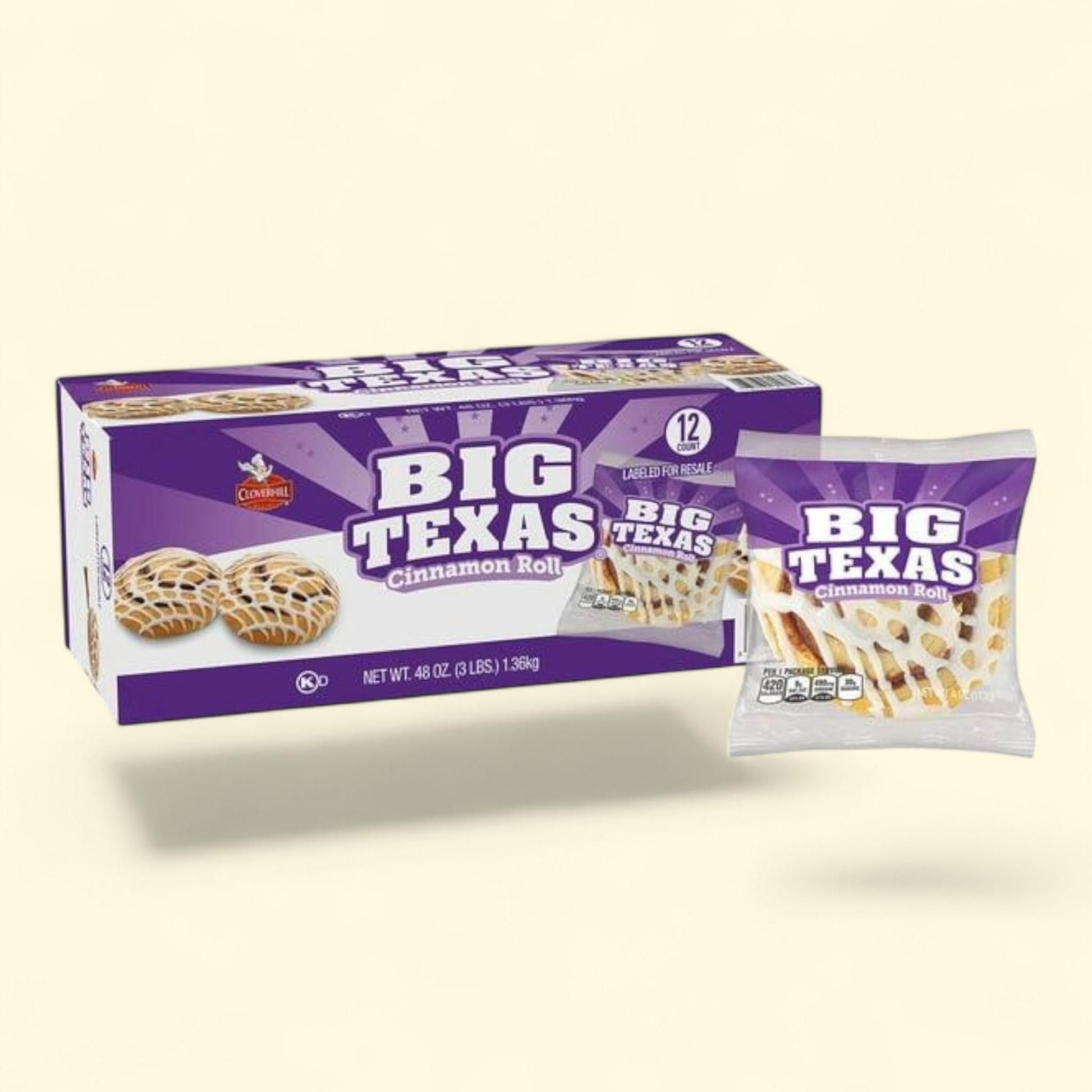 Big Texas Cinnamon Roll, 4 oz., 12 pk. — authentic US product shipped worldwide by Treatspree