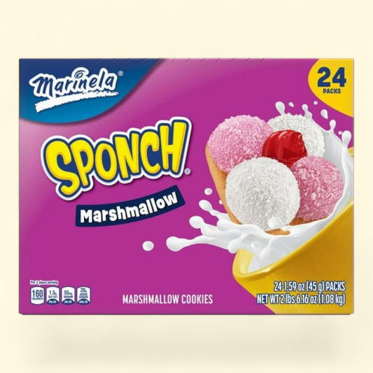 Biscuits à la guimauve Marinela Sponch, 45 g, paquet de 24