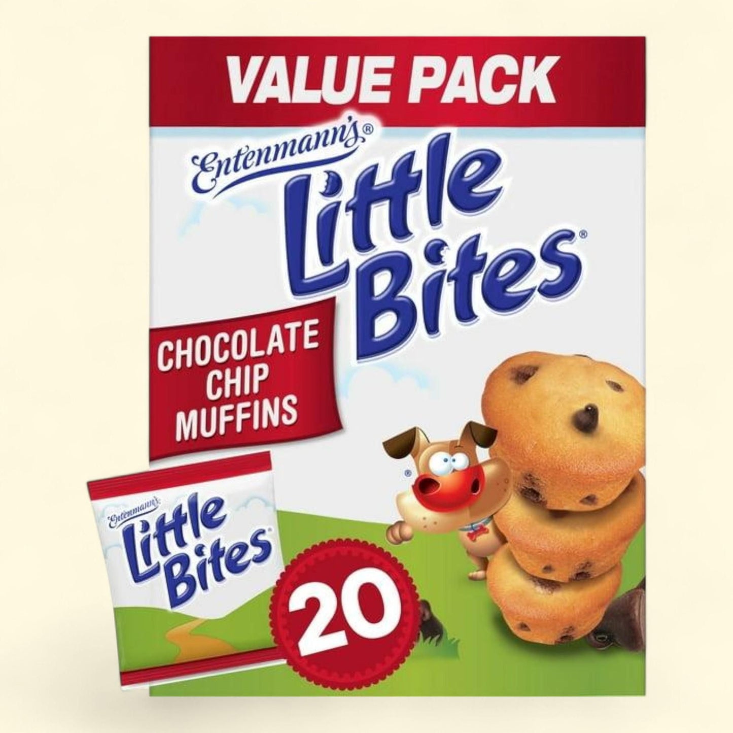 Muffins aux pépites de chocolat Entenmann's Little Bites, 47 g, paquet de 20