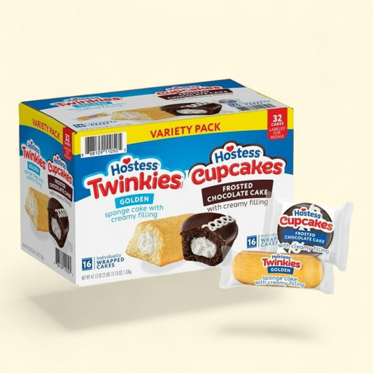 Assortiment de Twinkies et de cupcakes Hostess, paquet de 32