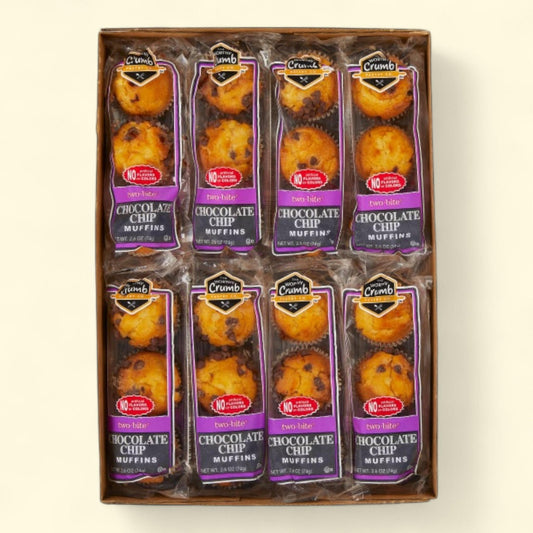 The Worthy Crumb, mini-muffins aux pépites de chocolat, 74 g, paquet de 16