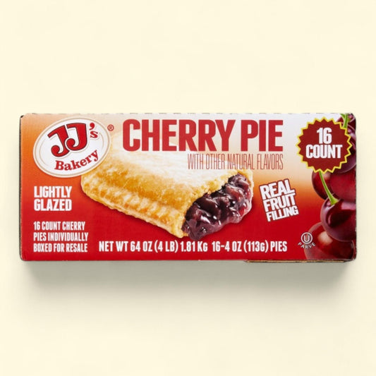 JJ's Bakery, tarte aux cerises légèrement nappée, 113 g, paquet de 16
