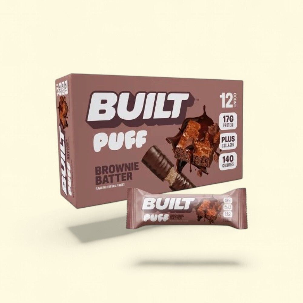 Built Brownie Batter Protein Puffs, 12 Bars — authentic US product shipped worldwide by Treatspree