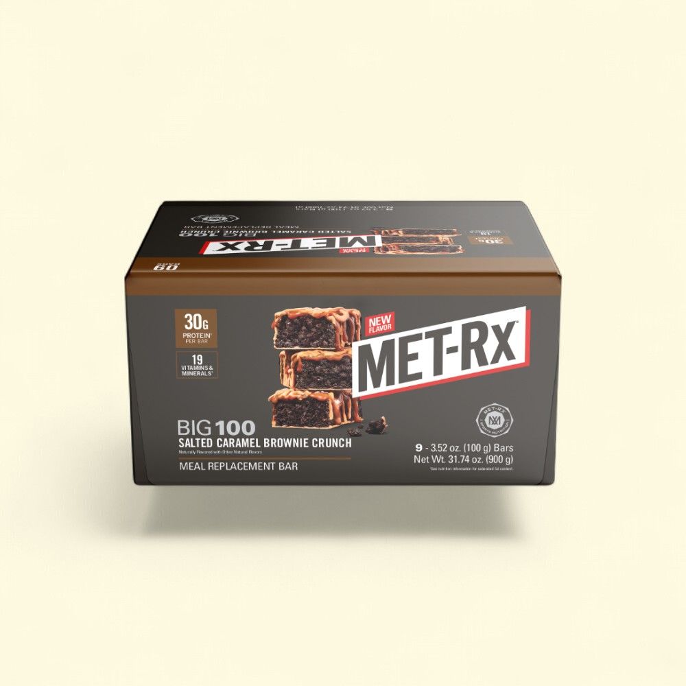 MET-Rx Salted Caramel Brownie Crunch Bars — authentic US product shipped worldwide by Treatspree