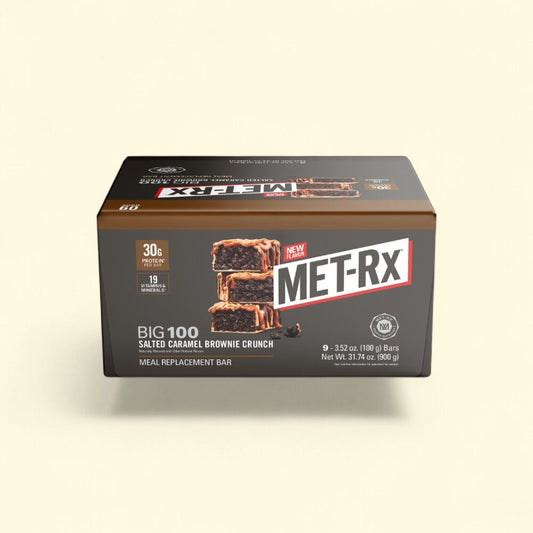 MET-Rx Salted Caramel Brownie Crunch Bars — authentic US product shipped worldwide by Treatspree