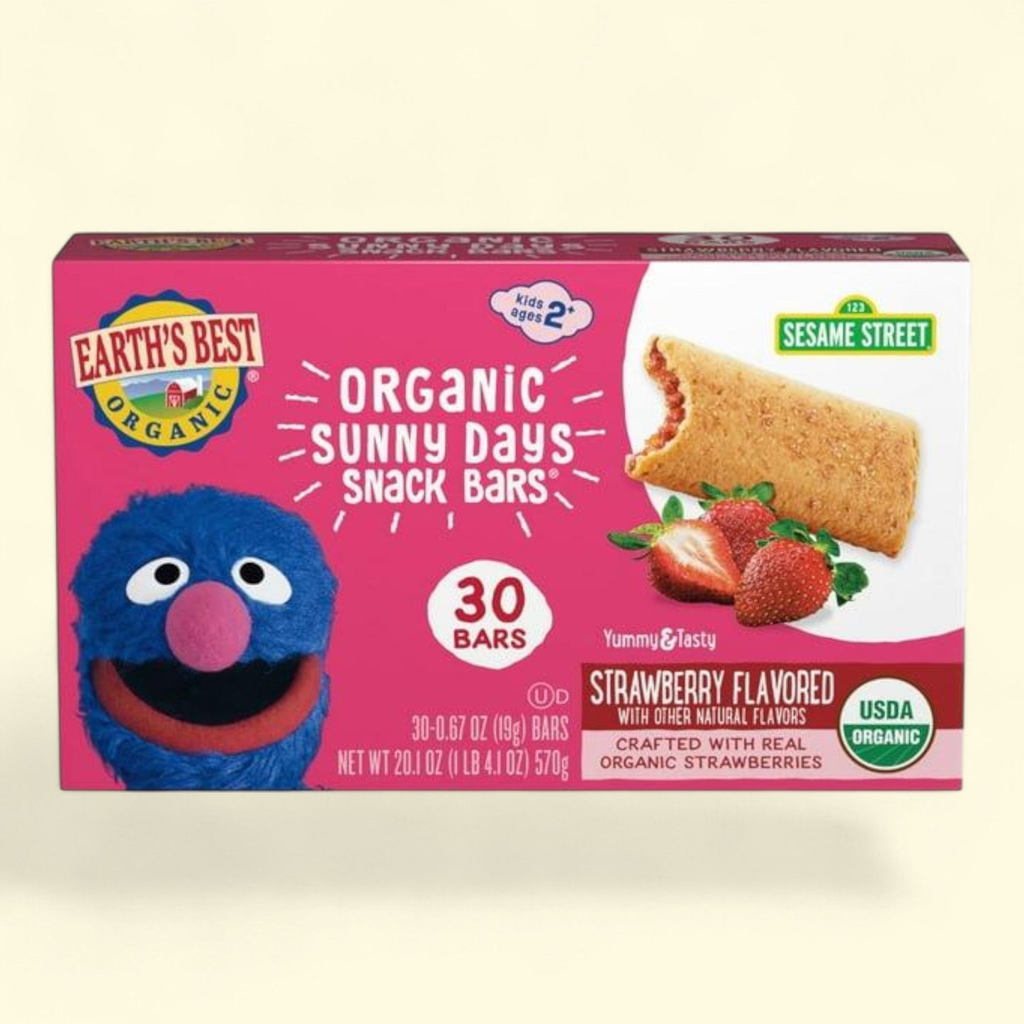 Earth's Best Sunny Day Bars, Strawberry, 30 ct.