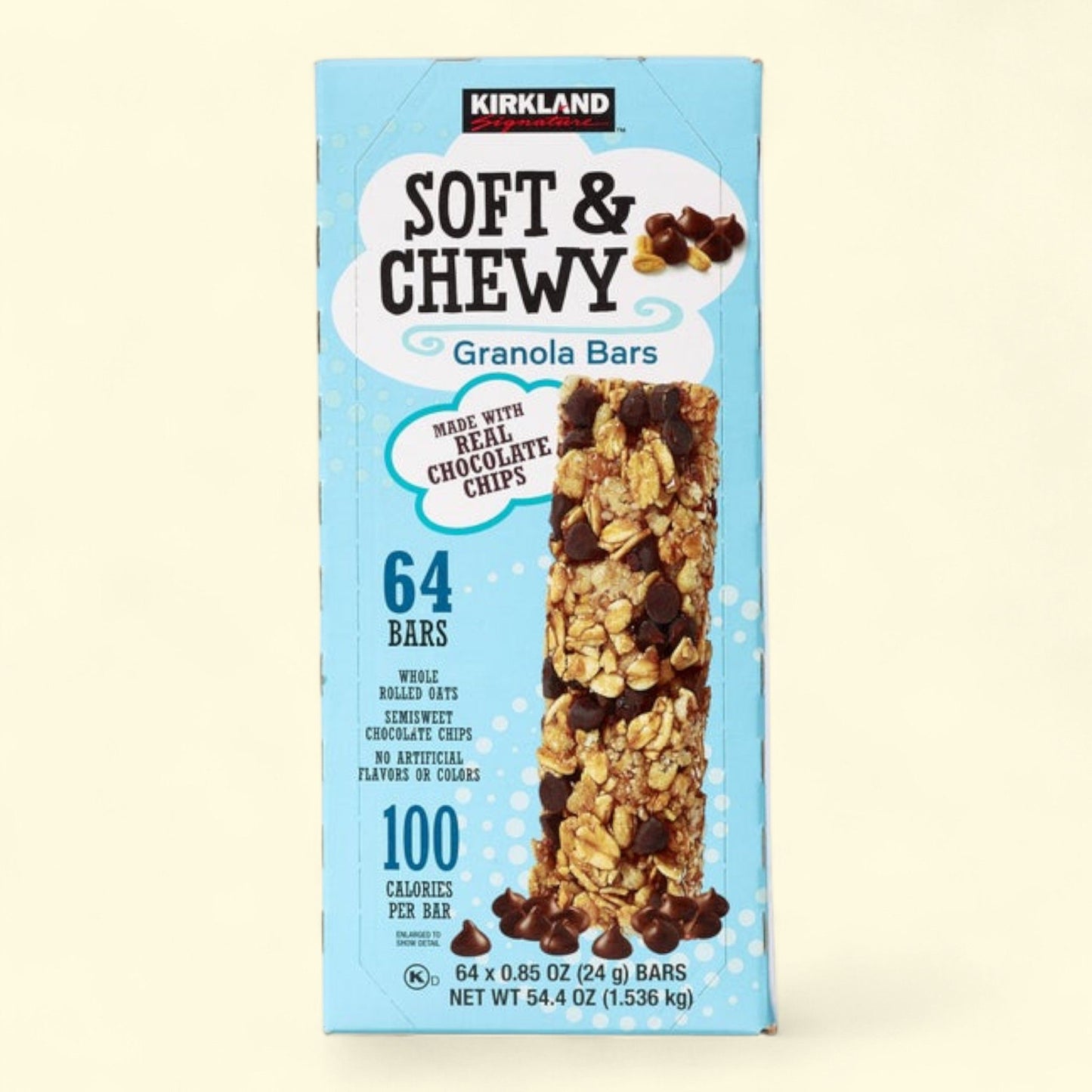 Kirkland Signature Soft & Chewy Granola Bars, 0.85 oz, 64-count