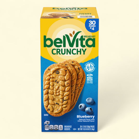 BelVita Breakfast Biscuits, Blueberry, 1.76 oz, 30-count