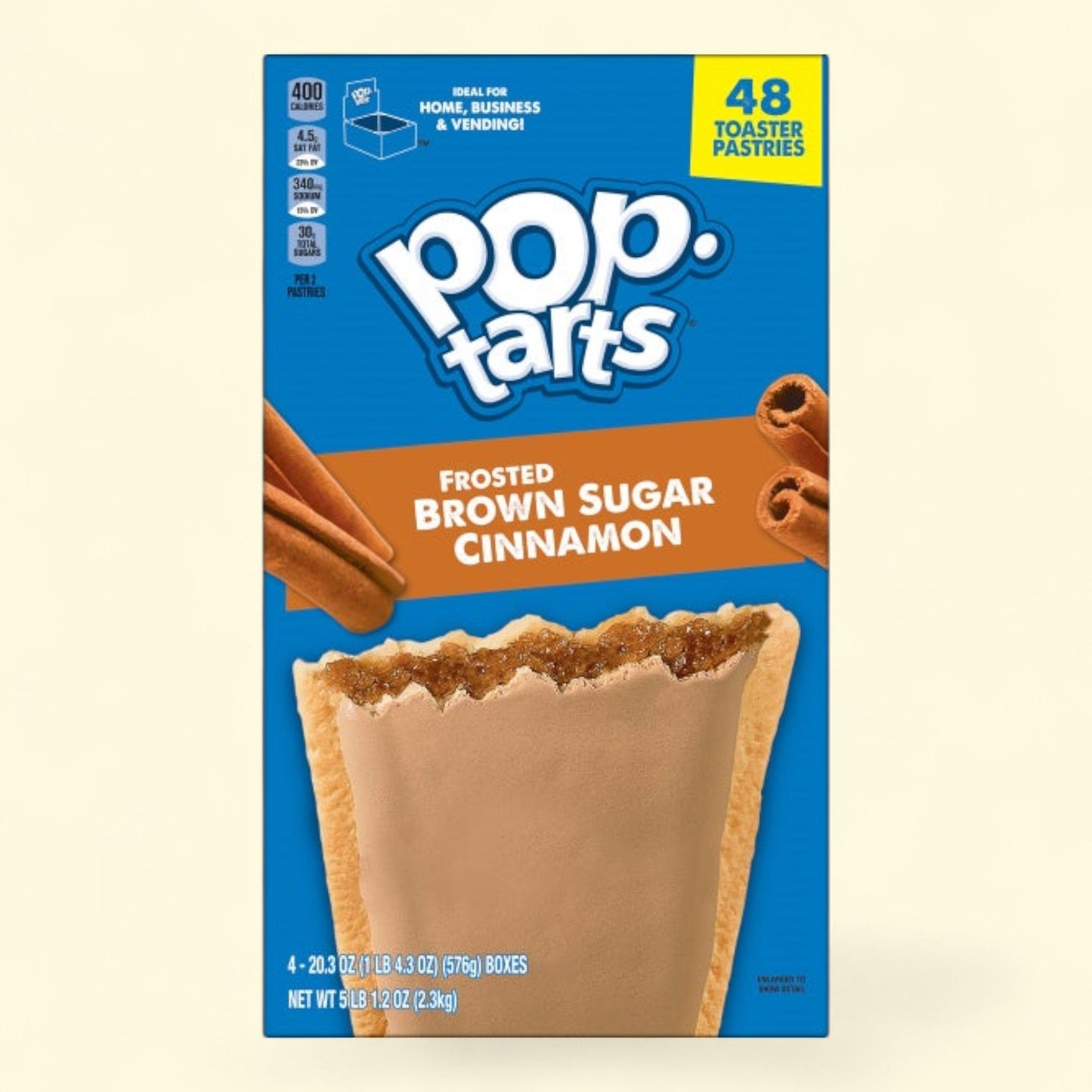 Kellogg's Pop-Tarts, Frosted Brown Sugar Cinnamon, 48 Count