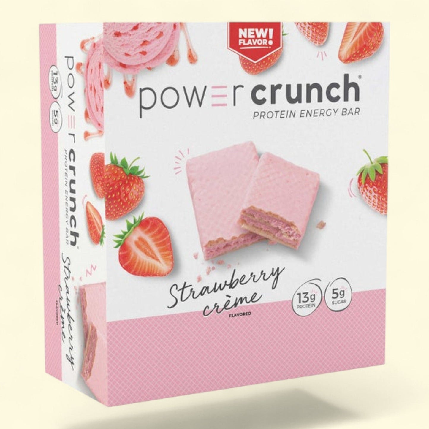 Power Crunch Protein Energy Bar, Strawberry Creme, 1.4 oz, 12-count