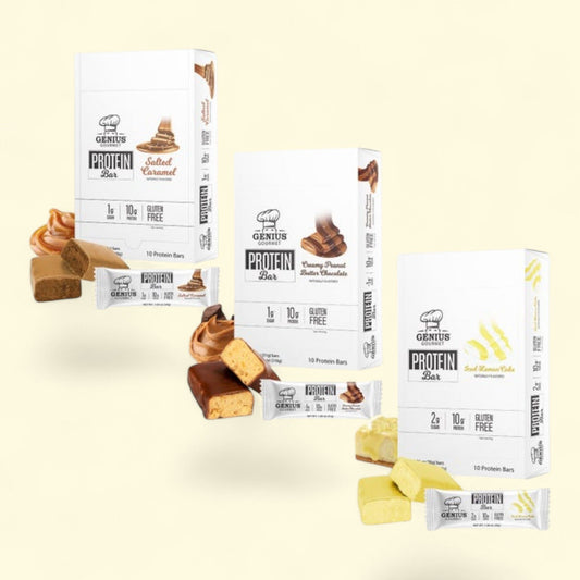 Genius Gourmet Protein Bar, Variety Pack, 30 Count