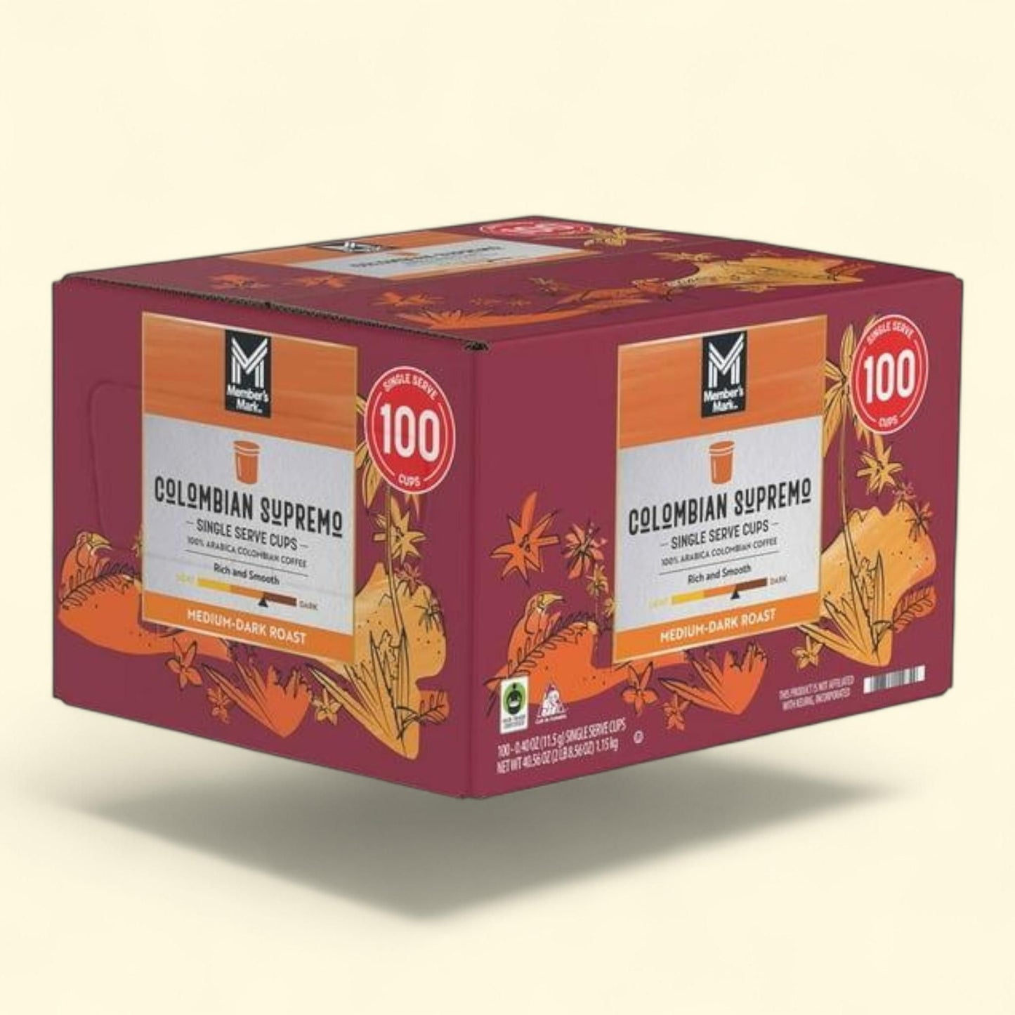 Member's Mark Colombian Supremo Coffee Pods, 100 ct. — authentic US product shipped worldwide by Treatspree