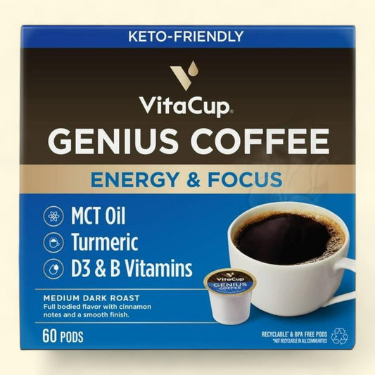 VitaCup Single Serve Coffee Pods, Genius Blend 60 ct.