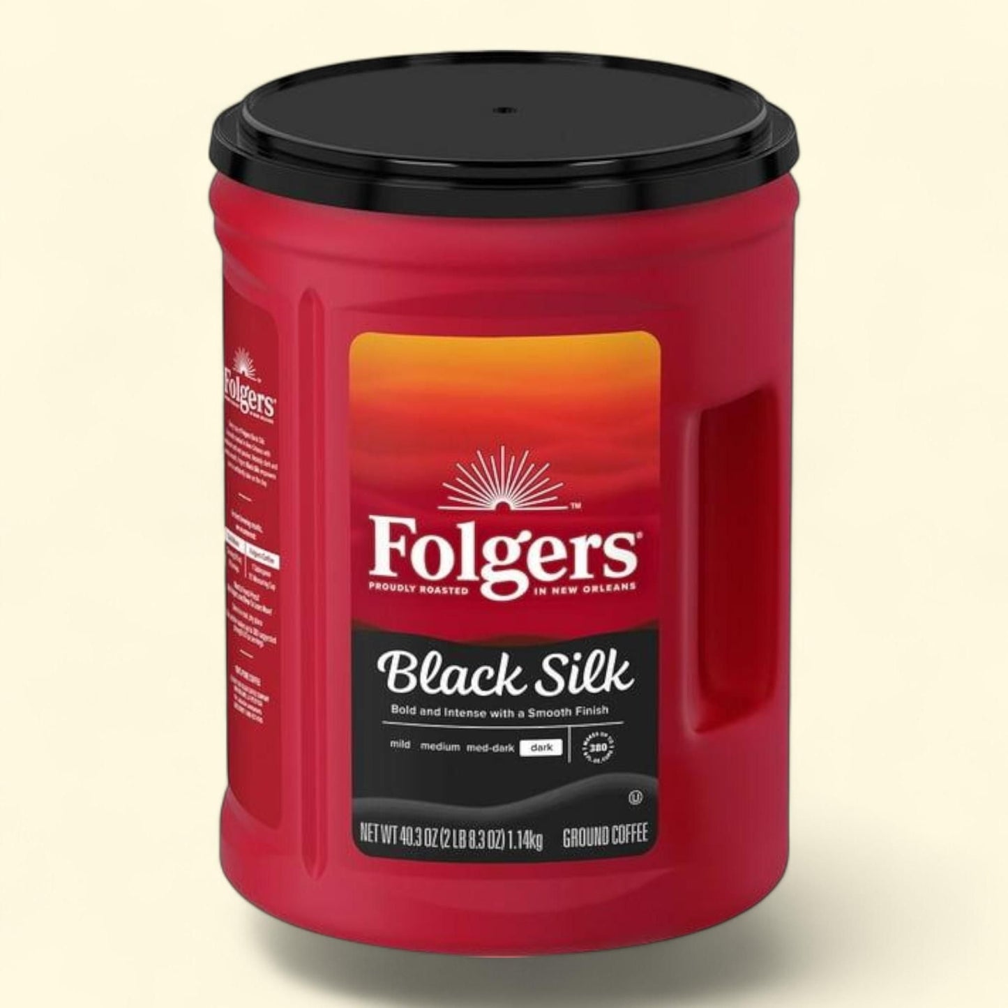 Folgers Ground Coffee, Black Silk, 40.3 oz.