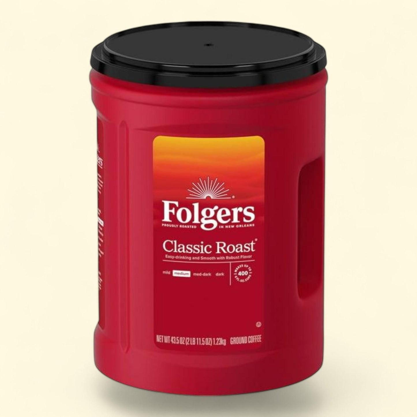 Folgers Classic Medium Roast Ground Coffee, 43.5 oz.