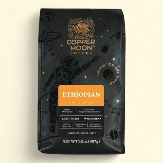 Copper Moon Whole Bean Coffee, Ethiopian Blend, 32 oz.