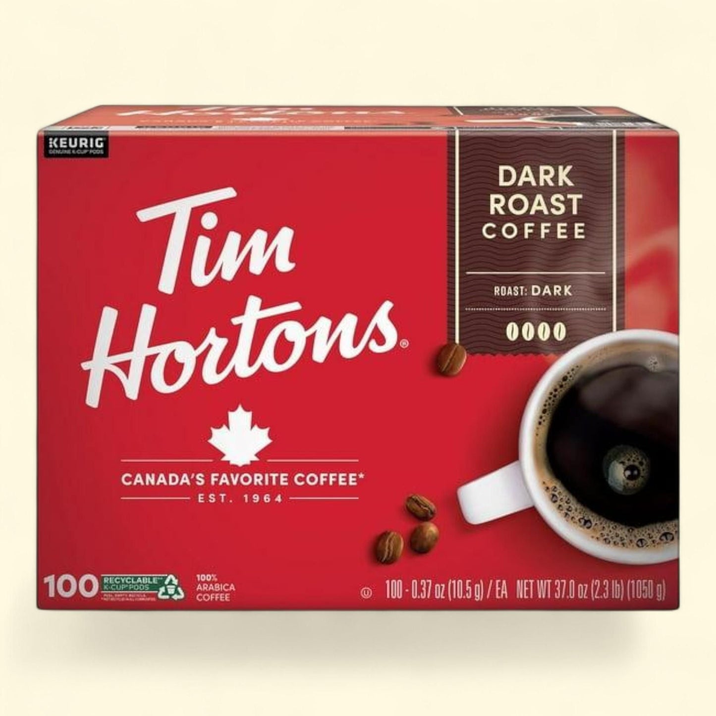 Tim Hortons Coffee Pods, Dark Roast, 100 ct.