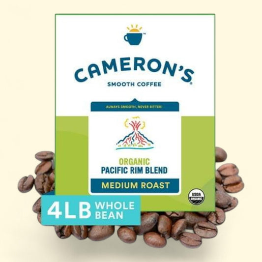 Cameron's Pacific Rim Medium Roast Organic Whole Bean Coffee, 64 oz.