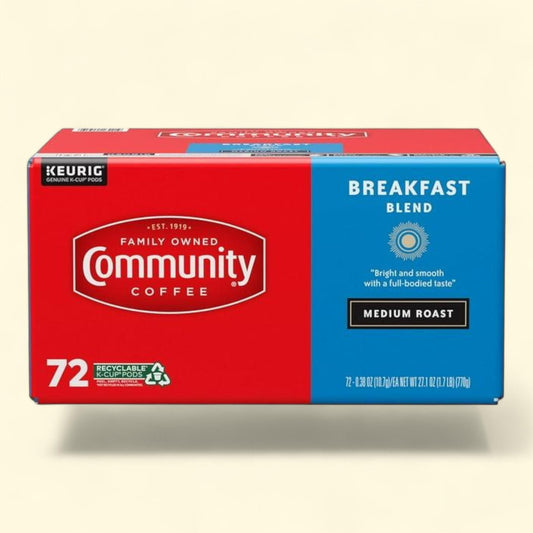 Community Coffee Breakfast Blend Medium Roast Single Serve, 72 ct.