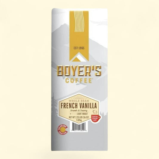Boyer's Coffee Whole Bean French Vanilla, 36 oz.