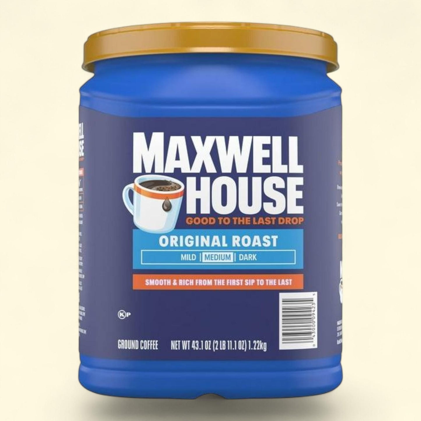 Maxwell House Original Roast Medium Ground Coffee, 43.1 oz.