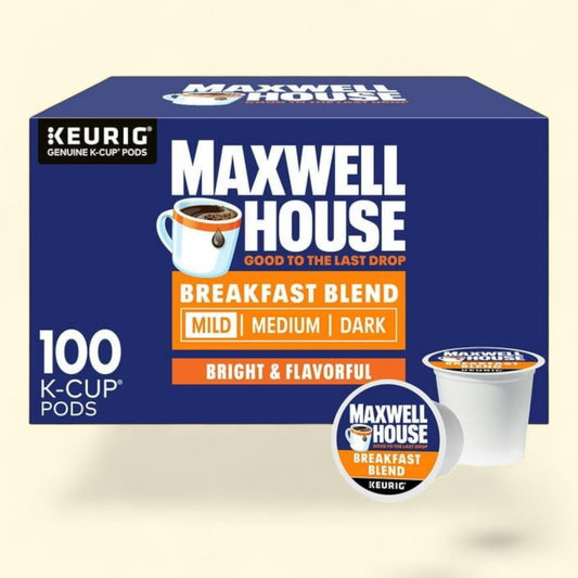 Maxwell House Breakfast Blend Light Roast K Cup Coffee Pods, 100 ct.